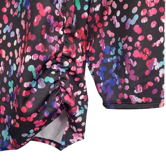 Swim365 NWT Women Plus Sz 18 Swim Tee Built In Bra Side Ruched Split Neck UPF50 - Picture 9 of 14